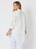Lagoon Palm Floral Embroidered Shirt - Ivory