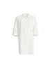 Lagoon Palm Floral Embroidered Shirt - Ivory