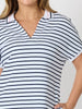 Sailor Stripe Print Polo Dres - Navy/White