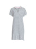 Sailor Stripe Print Polo Dres - Navy/White
