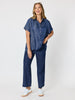 Urban Chic Diamante Top - Dark Denim