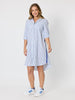 Coast Stripe Shirtdress - Blue/White
