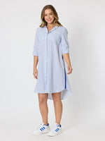 Coast Stripe Shirtdress - Blue/White