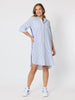 Coast Stripe Shirtdress - Blue/White