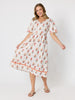 Candelabra Flower Print Dress - Natural Multi