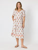 Candelabra Flower Print Dress - Natural Multi