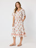 Candelabra Flower Print Dress - Natural Multi