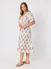 Candelabra Flower Print Dress - Natural Multi