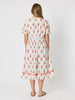Candelabra Flower Print Dress - Natural Multi