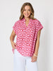 Laguna Beach Print Top - Rose Multi
