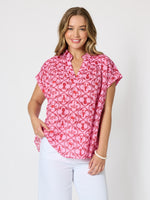 Laguna Beach Print Top - Rose Multi