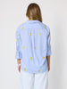 Spritz Embroidered Stripe Print Shirt  - Blue/White