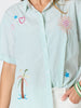 Beachcomber Embroidered Shirt - Olive White