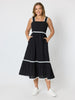 Casablanca Ric Rac Sundress - Black