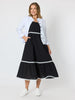 Casablanca Ric Rac Sundress - Black