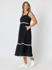 Casablanca Ric Rac Sundress - Black