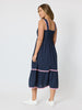 Casablanca Ric Rac Sundress - Navy