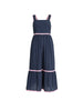 Casablanca Ric Rac Sundress - Navy