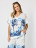 Escape Print Top - Azure Multi