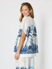 Escape Print Top - Azure Multi