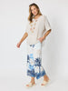 Escape Print Wide Leg Pant - Azure Multi