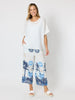 Escape Print Wide Leg Pant - Azure Multi