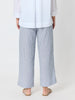 City Stripe Print Straight Leg Pant  - Navy/White
