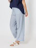 City Stripe Print Straight Leg Pant  - Navy/White