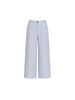 City Stripe Print Straight Leg Pant  - Navy/White