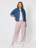 City Stripe Print Straight Leg Pant  - Red White
