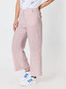 City Stripe Print Straight Leg Pant  - Red White