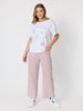 City Stripe Print Straight Leg Pant  - Red White