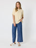 Charmed Stripe Print Tee - Lemon