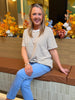 Charmed Stripe Cotton Tee - Natural