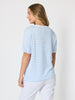 Charmed Stripe Print Tee - Sky Blue