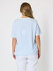 Charmed Stripe Print Tee - Sky Blue