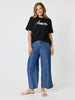 Dune Carpenter Wide Leg Cropped Pant - Dark Denim
