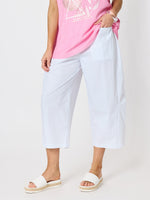 Toledo Parachute Crop Pant - White