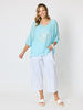 Toledo Parachute Crop Pant - White