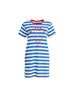 Rhode Island Embroidered Stripe Dress - Azure White