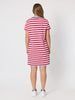 Rhode Island Embroidered Stripe Dress - Red White