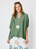 Del Mar Pleat Detail Top - Fern