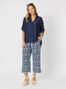 Del Mar Pleat Detail Top - Navy
