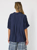 Del Mar Pleat Detail Top - Navy