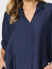 Del Mar Pleat Detail Top - Navy