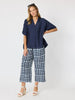 Del Mar Pleat Detail Top - Navy