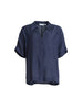 Del Mar Pleat Detail Top - Navy