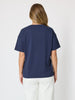 Beachside Embroidered Tee - Navy