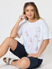 Saltwater Embroidered Tee - White
