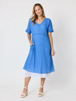 Capri Coast Dress - Azure White